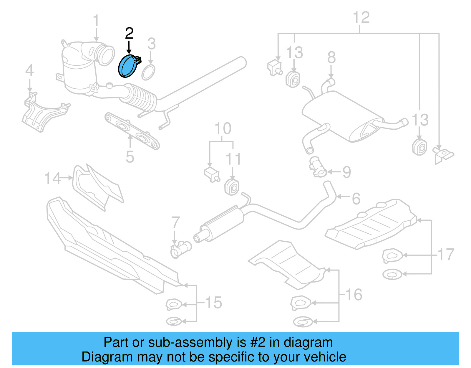 Converter & Pipe Clamp 5Q0-253-725-G - View 14