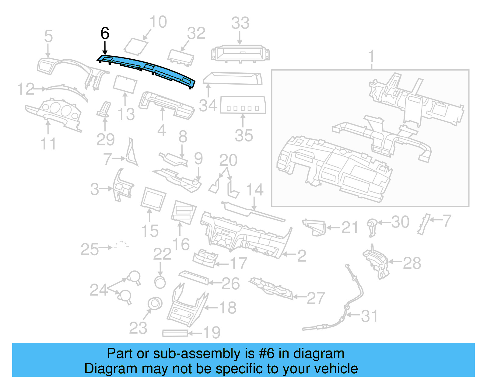 Louver 7B0-819-704-DK5 - View 5