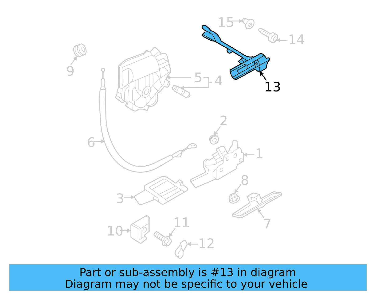 Handle, Outside 3CM-827-566 - View 3