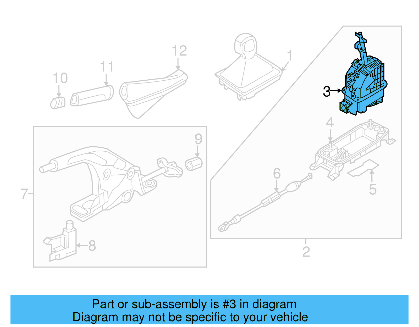 Gear Shift Assembly 5Q1-713-041-L - View 8