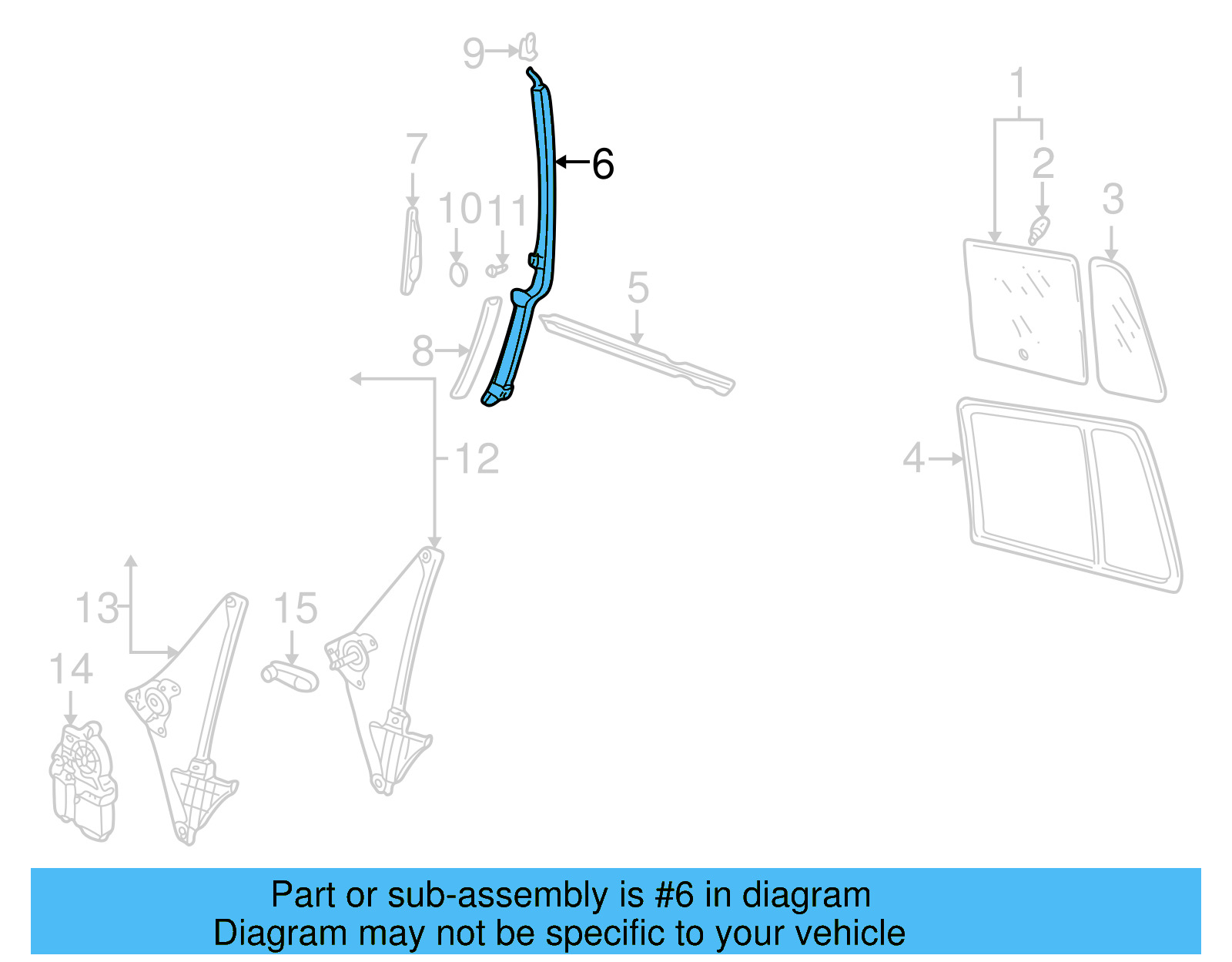 Window Channel 1J5-839-410-A-03C