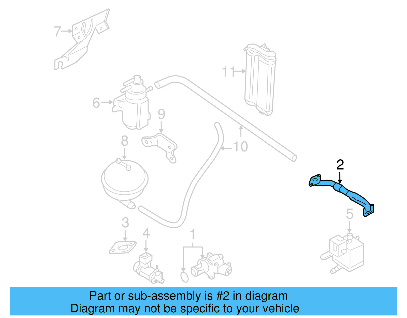 Egr Pipe 038-131-521-CA - View 4
