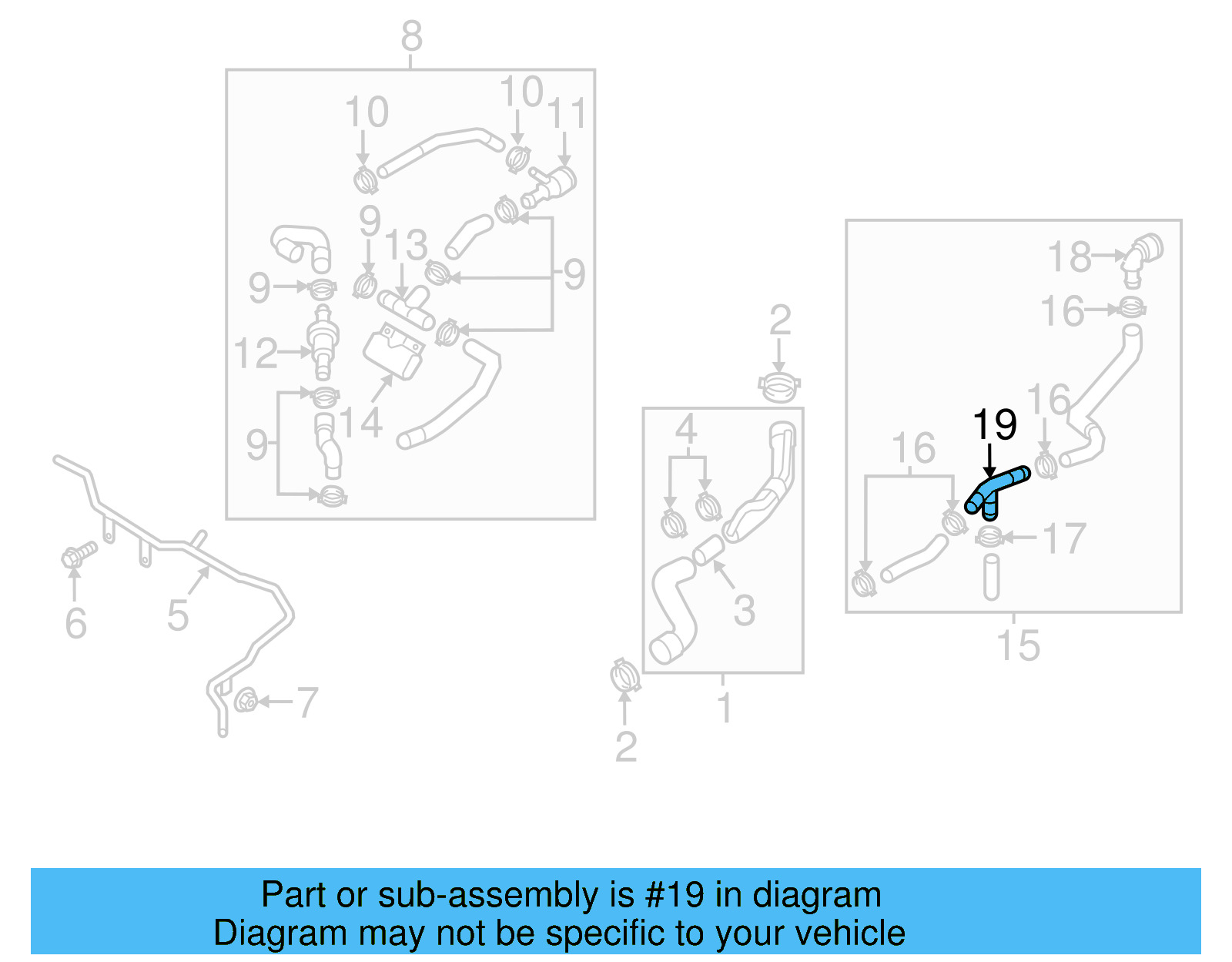 Cooling System Bypass Line Adapter 1K0-121-087-N - View 6