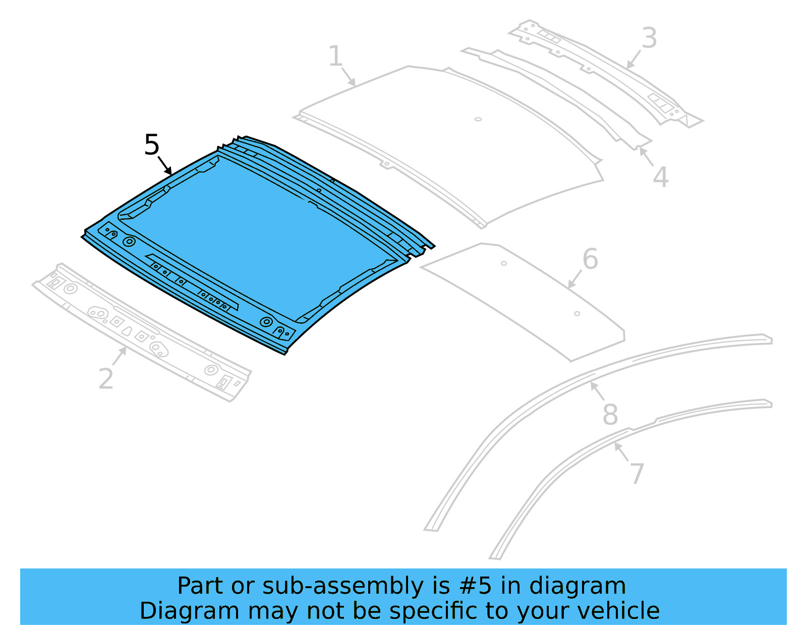 Sunroof Reinforced 3G8-817-407 - View 5