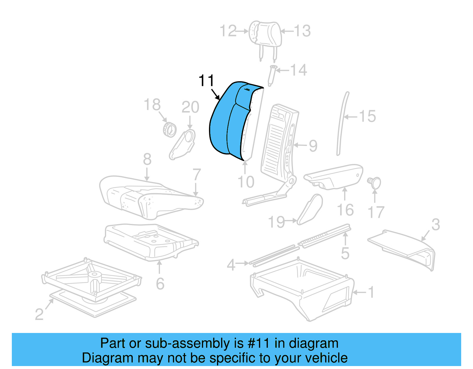 Seat Back Cover 705881805DAGU - View 7