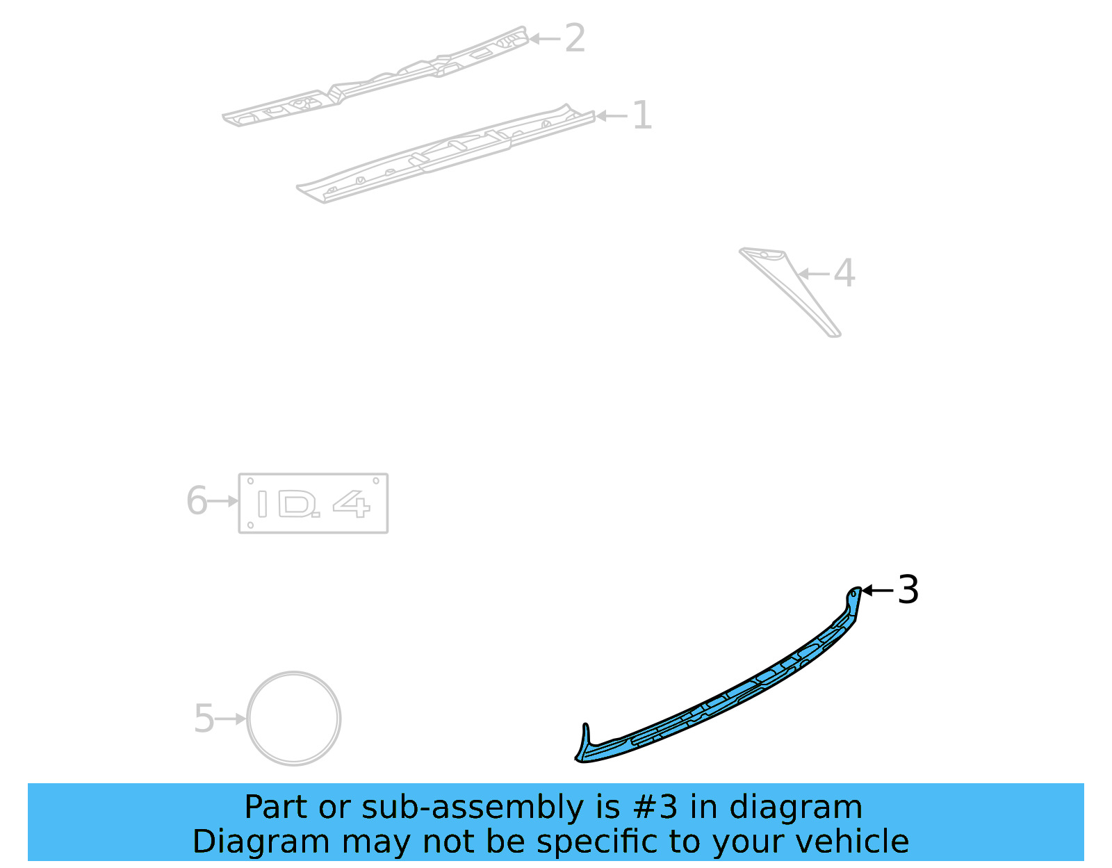 Lower Trim 11K-827-335-9B9 - View 2