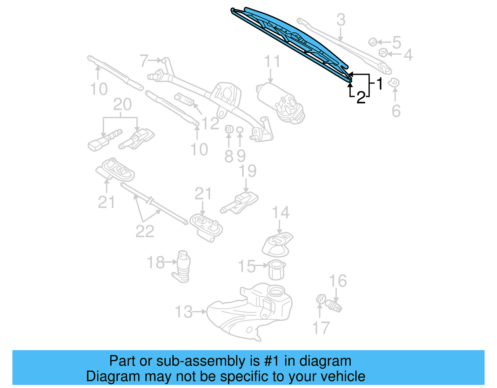 Wiper Blade 8D1-955-427 - View 2