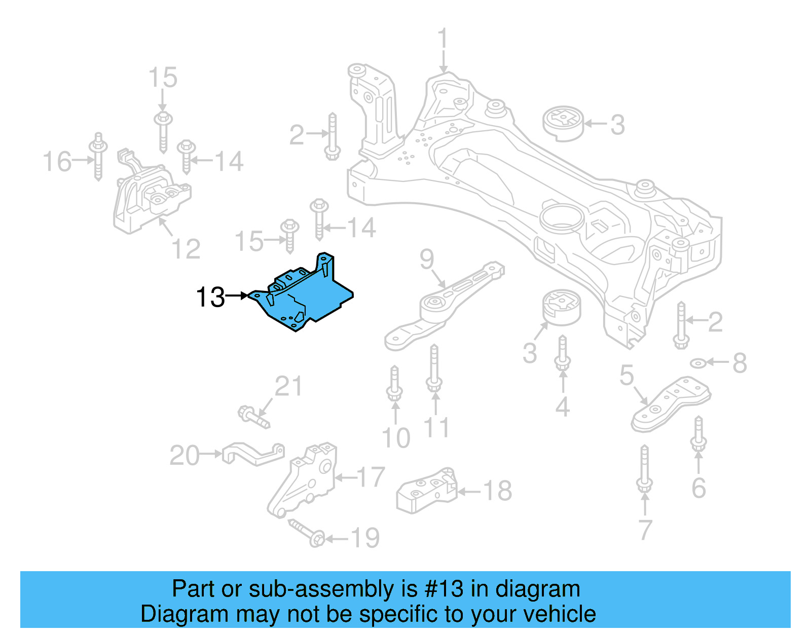 Motor Mount 5Q0-199-555-BG - View 6