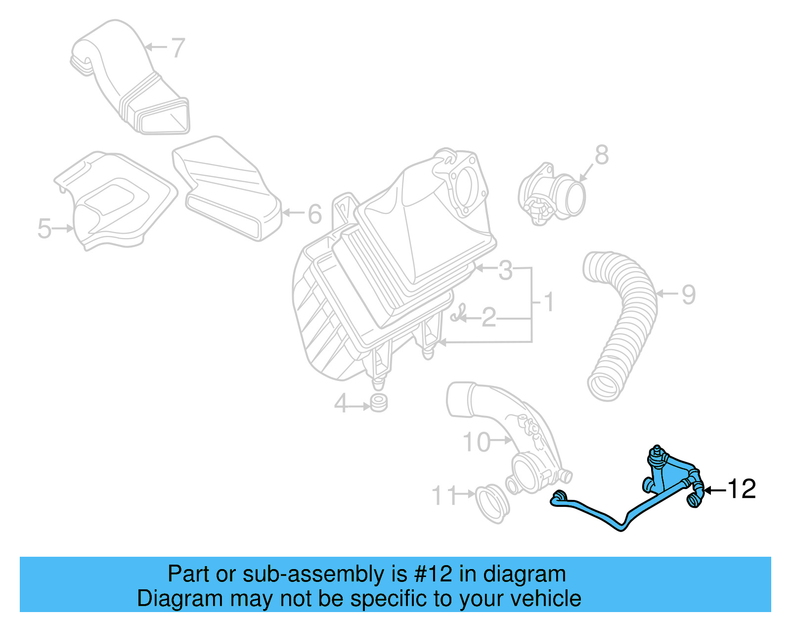 Breather Tube 078-103-224-R - View 10