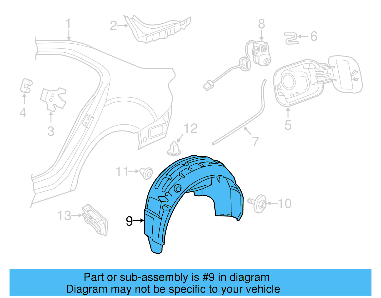 Wheelhouse Liner 5C6-810-971-D - View 10