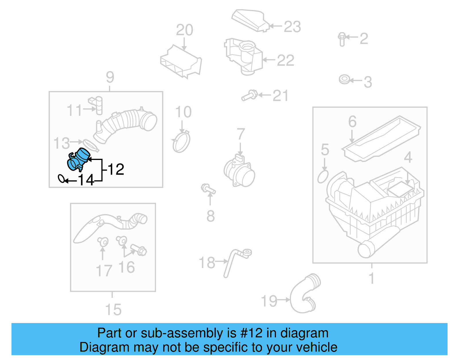 Engine Air Intake Hose Adapter 3C0-129-635 - View 20
