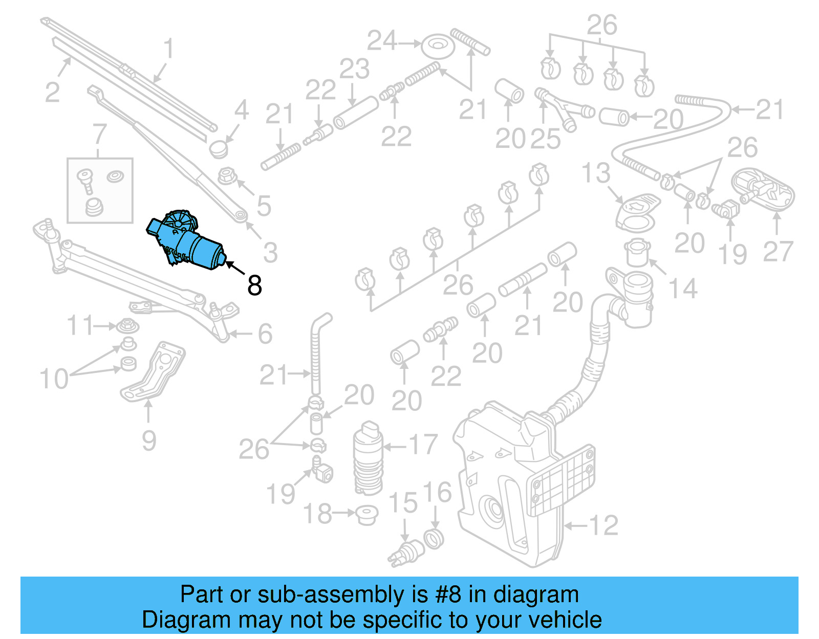 Wiper Motor 5C3-955-119 - View 6