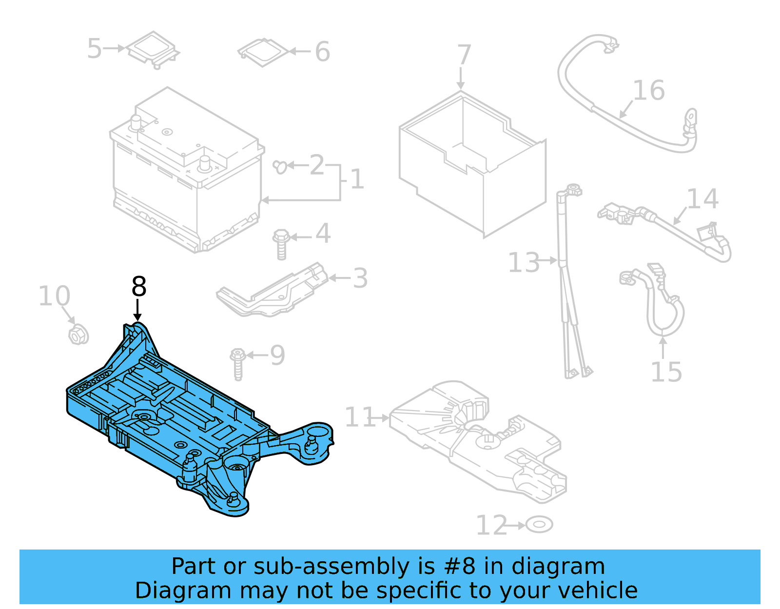 Battery Tray 5Q0-915-331-K - View 16