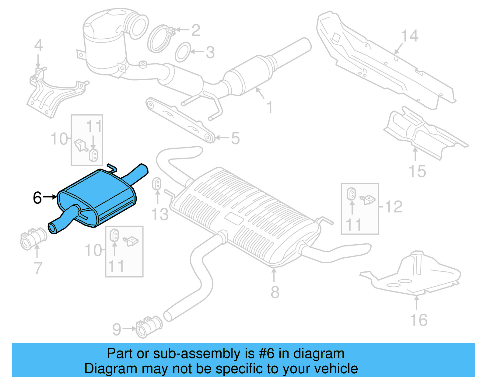 Muffler 3QF-253-409-G - View 10