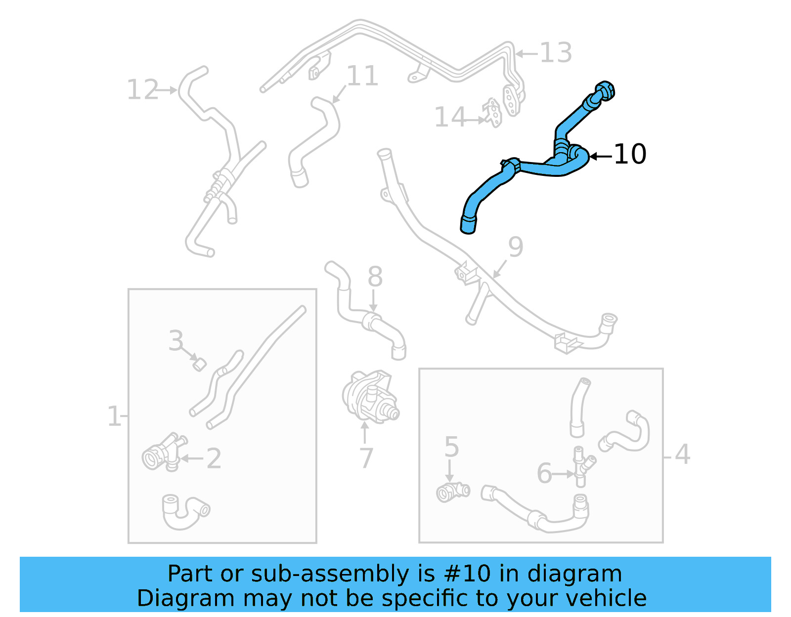 Water Hose 5QM-122-109-G - View 4