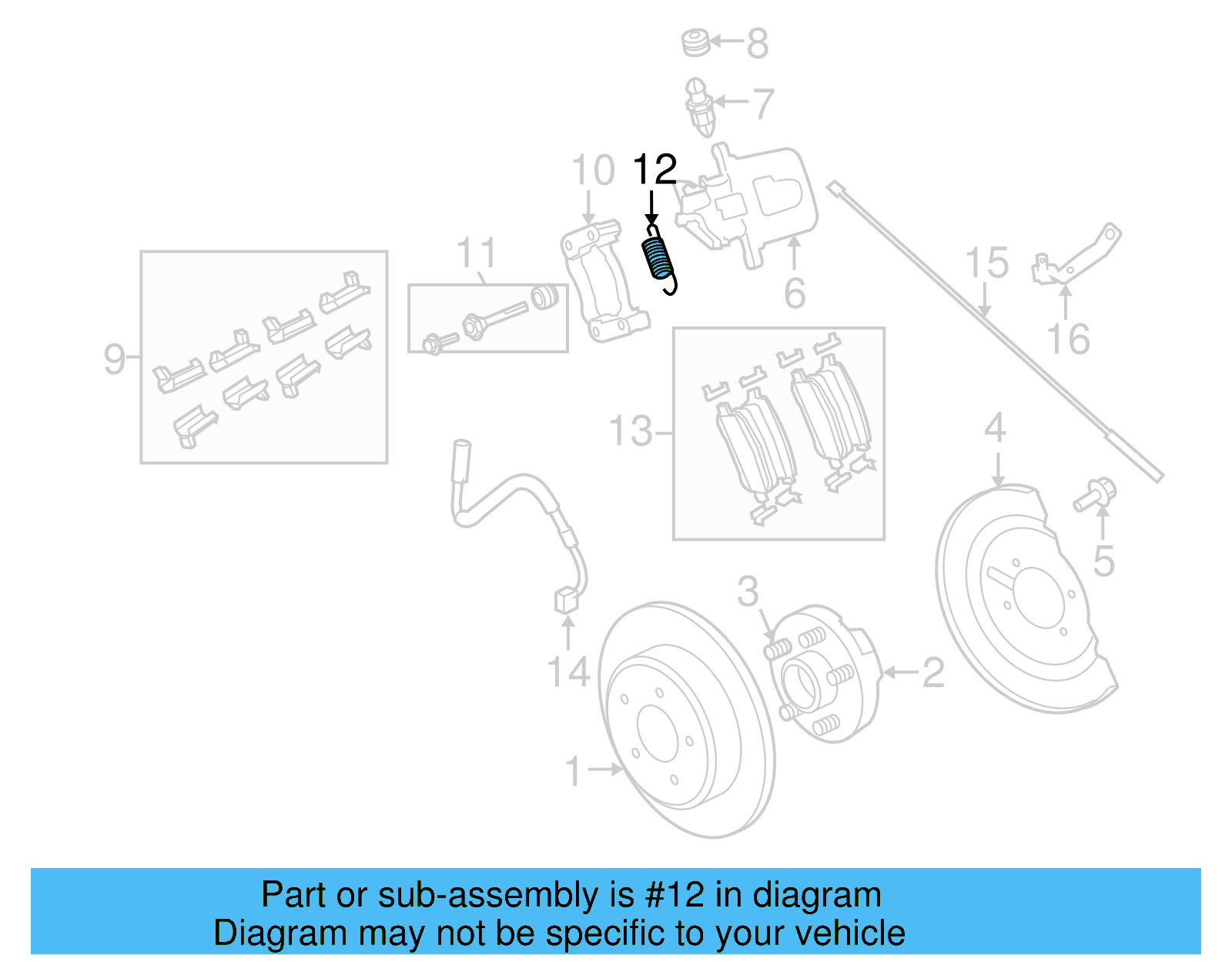Caliper Mount Spring 7B0-609-651-B - View 5