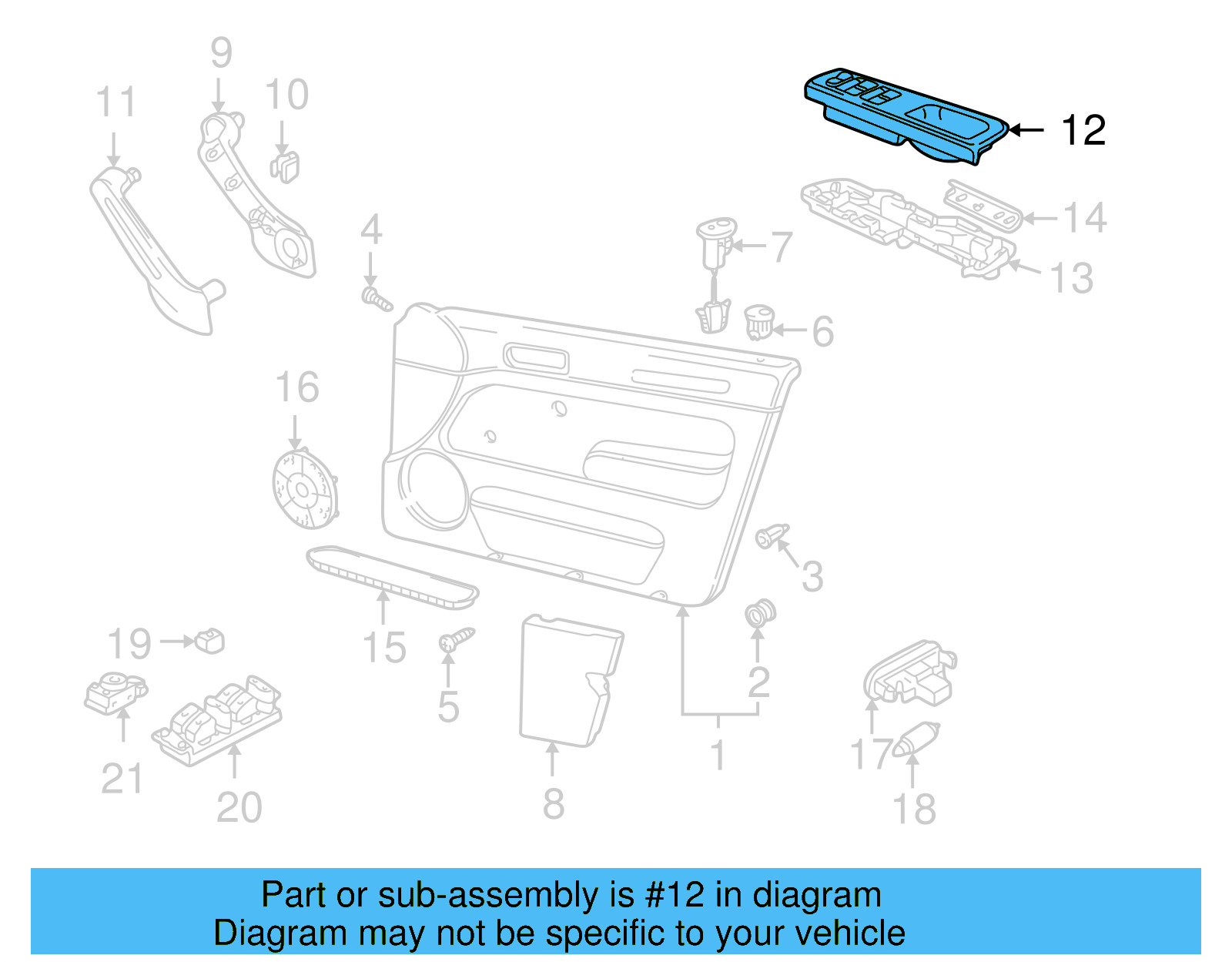Switch Bezel 3B1-867-171-F-FEQ - View 21