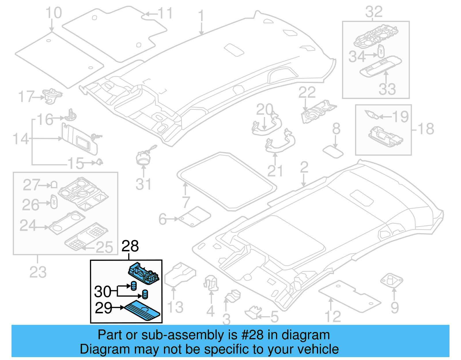 Map Lamp Assembly 6Q0-947-105-M-95T - View 3