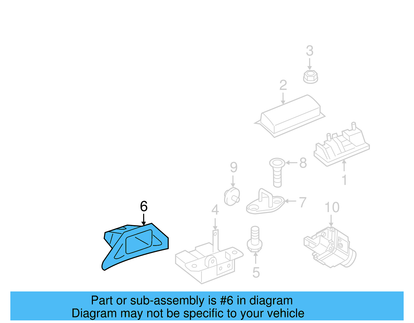 Latch Cover 7P6-827-520-B-3G4