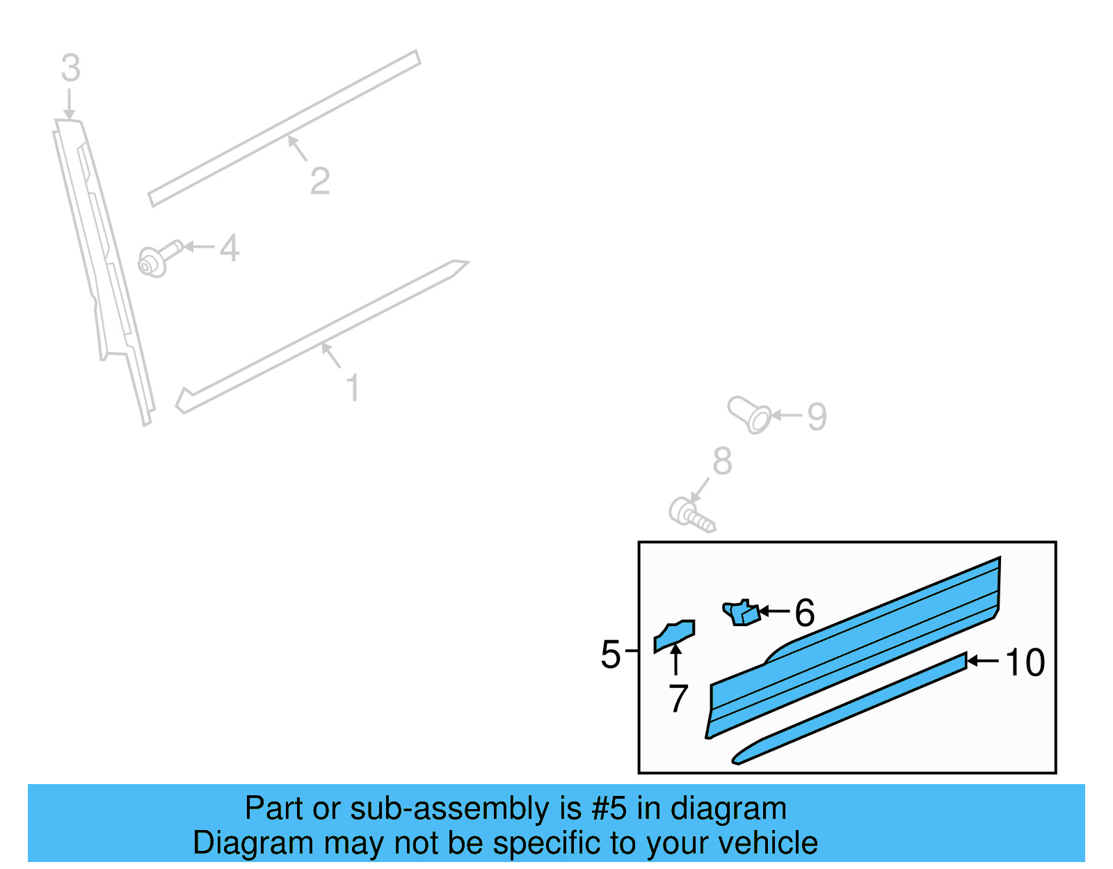 Lower Molding 5NN-854-950-C-GRU - View 4