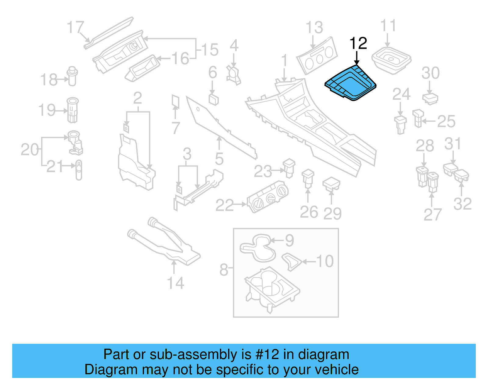 Trim Plate 3C0-864-263-F-20V - View 12