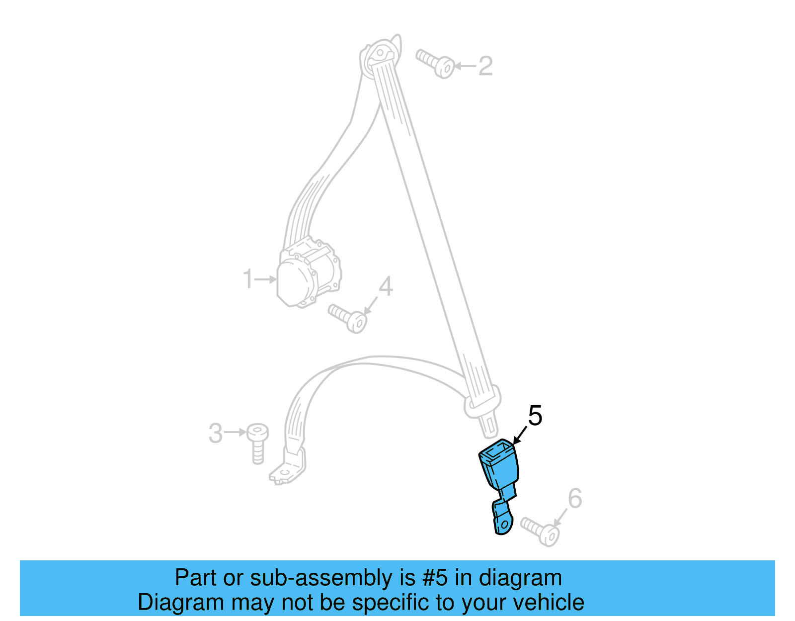 Outer Buckle 3CN-857-739-MNB - View 14
