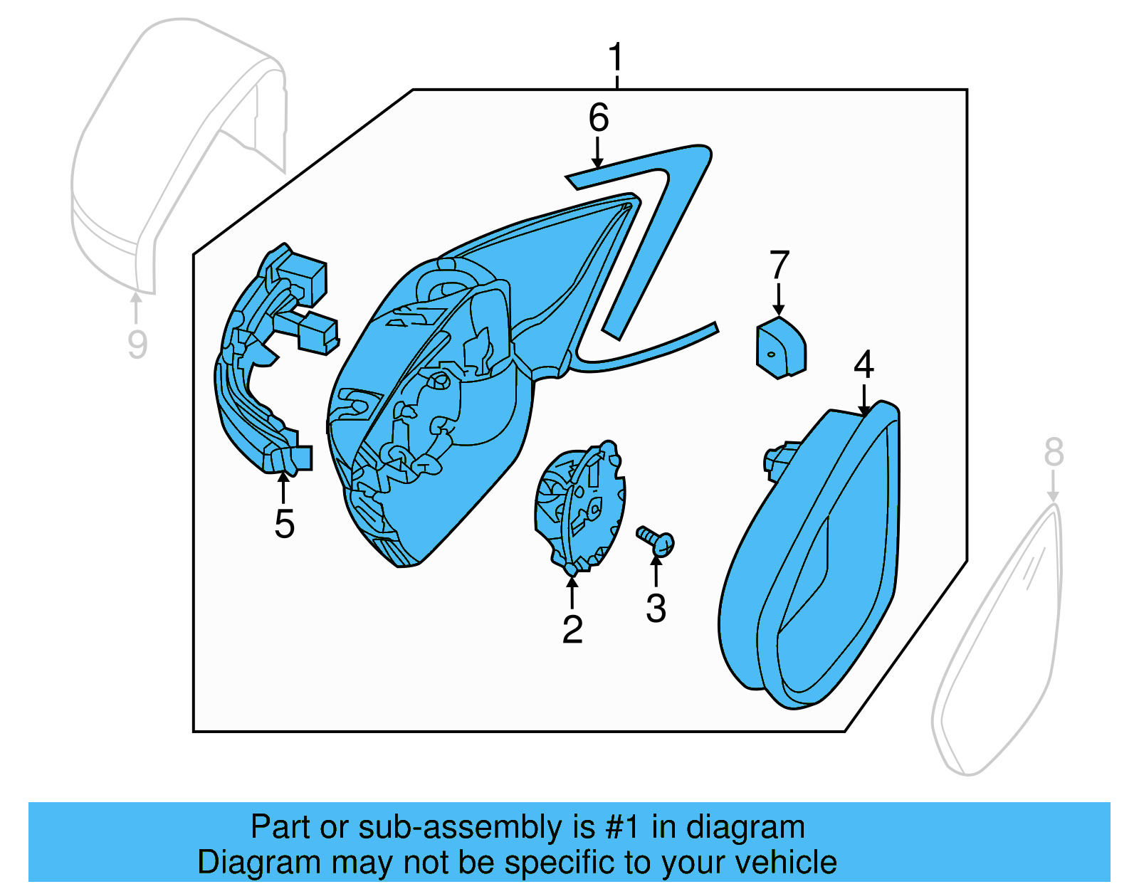 Mirror Housing 5C7-857-508-AE - View 3