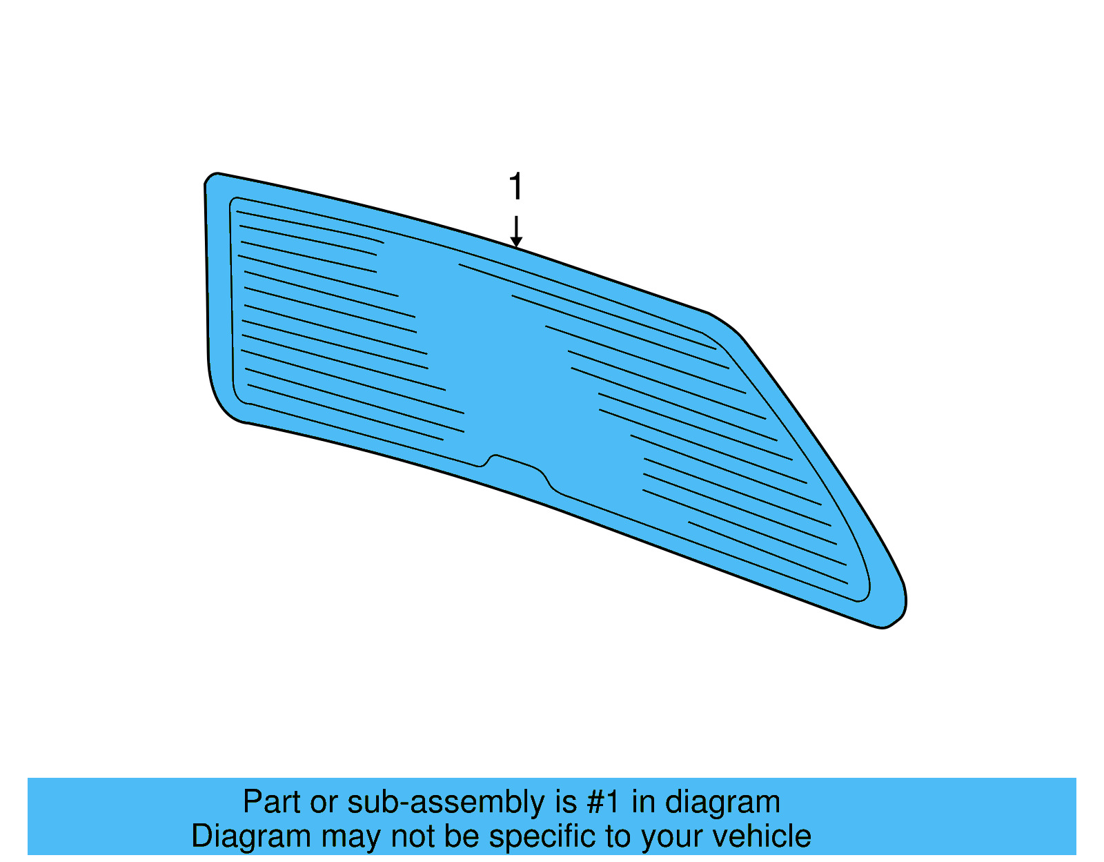 Lift Gate Glass 1J9-845-051-G - View 4