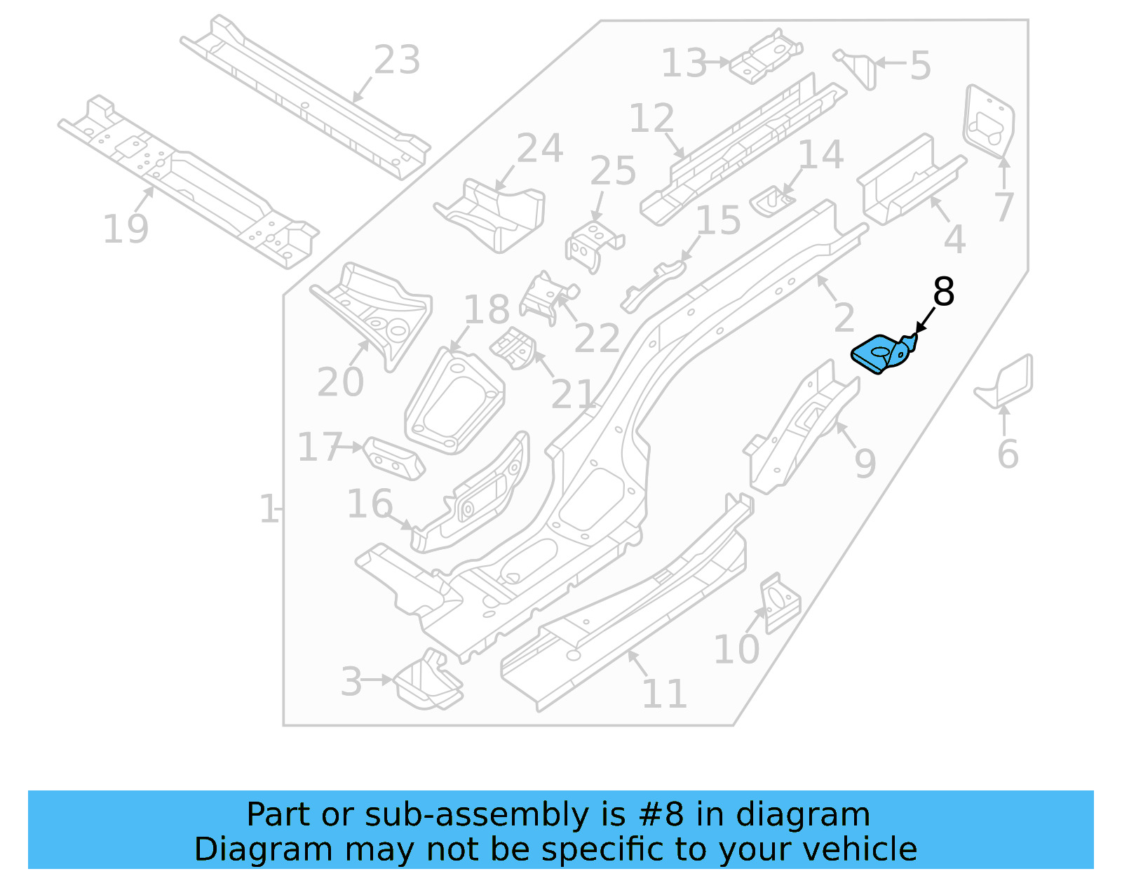 Rear Rail Mount 3QF-803-457 - View 4