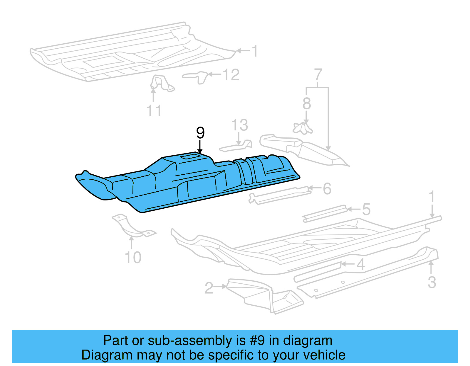 Trans Tunnel Reinforcement 1H0-804-421-A - View 6