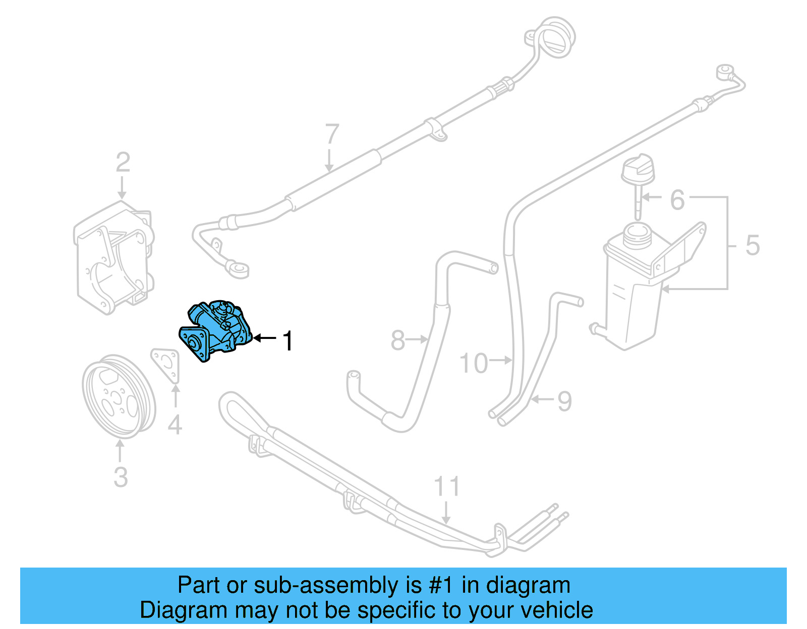 Power Steering Pump 3B7-422-154-A - View 4