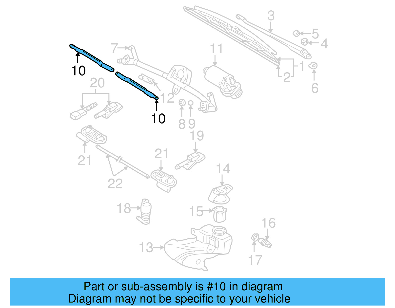 Wiper Transmission 8D1-955-325 - View 12