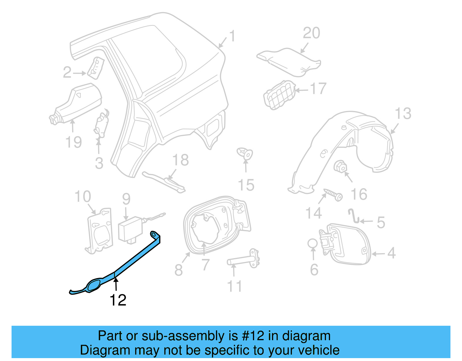 Emergency Handle 7L0-862-165 - View 2