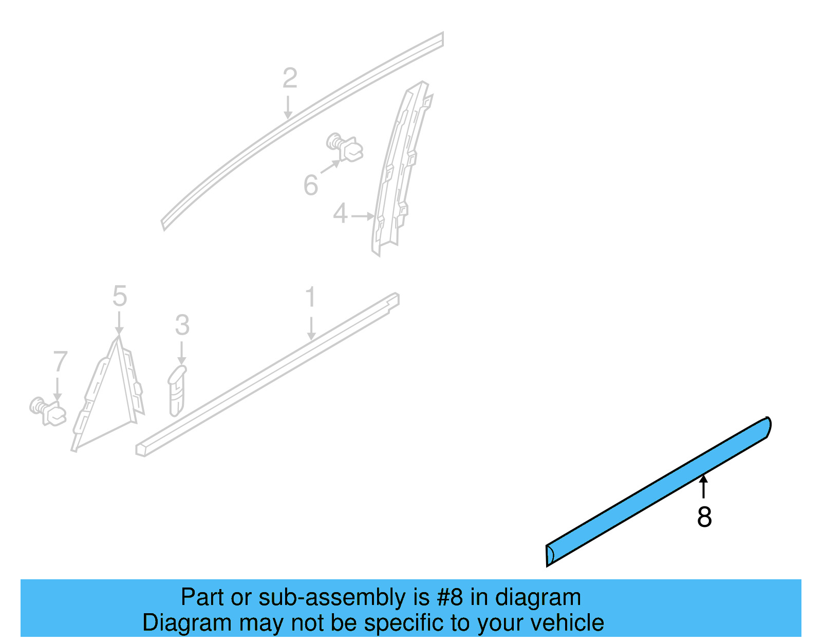 Side Molding 561-853-754-A-2ZZ - View 5