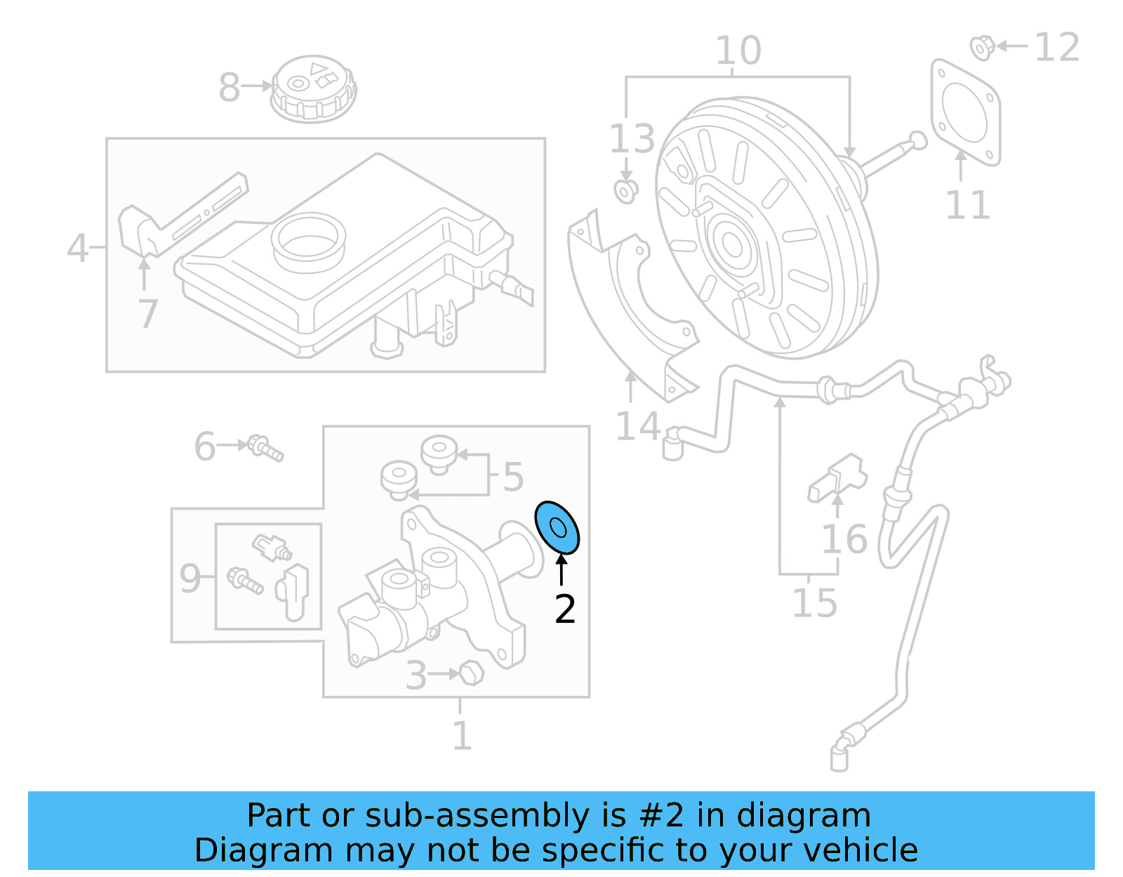 Master Cylinder Gasket 8K0-611-243-B