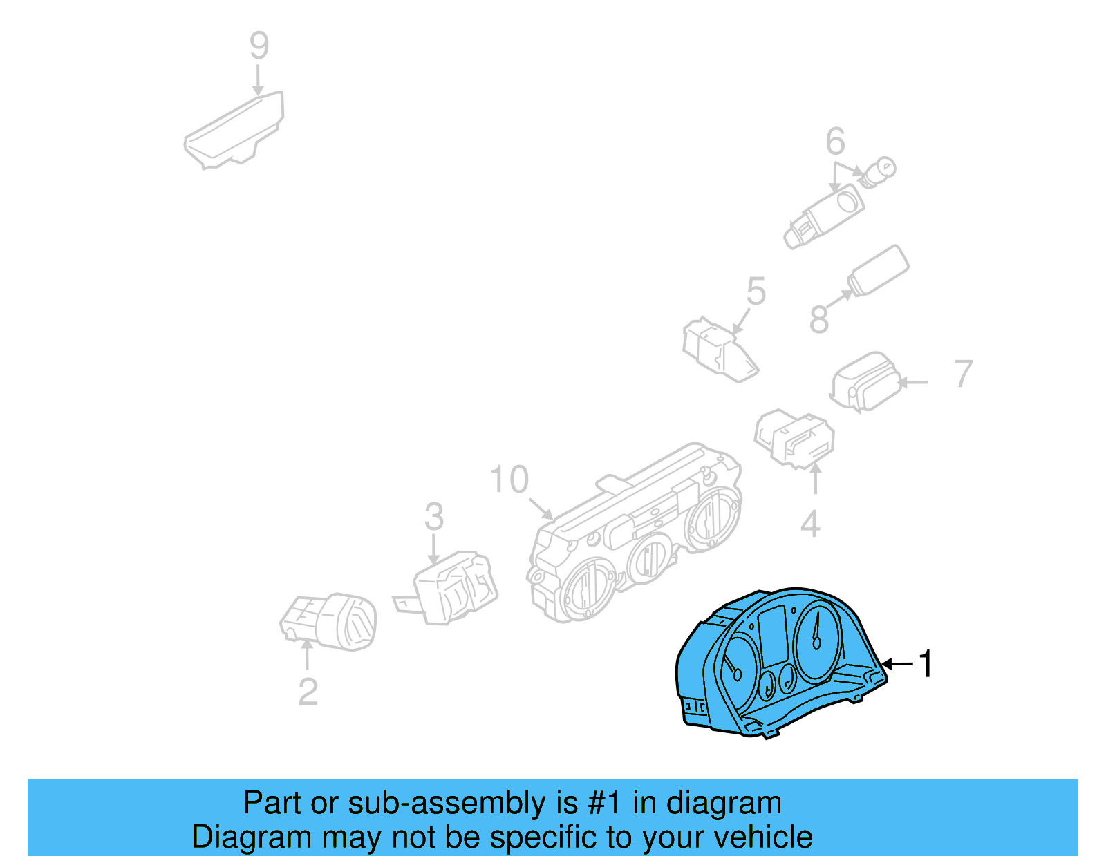 Instrument Cluster 1K6-920-972-EX-Z01 - View 4