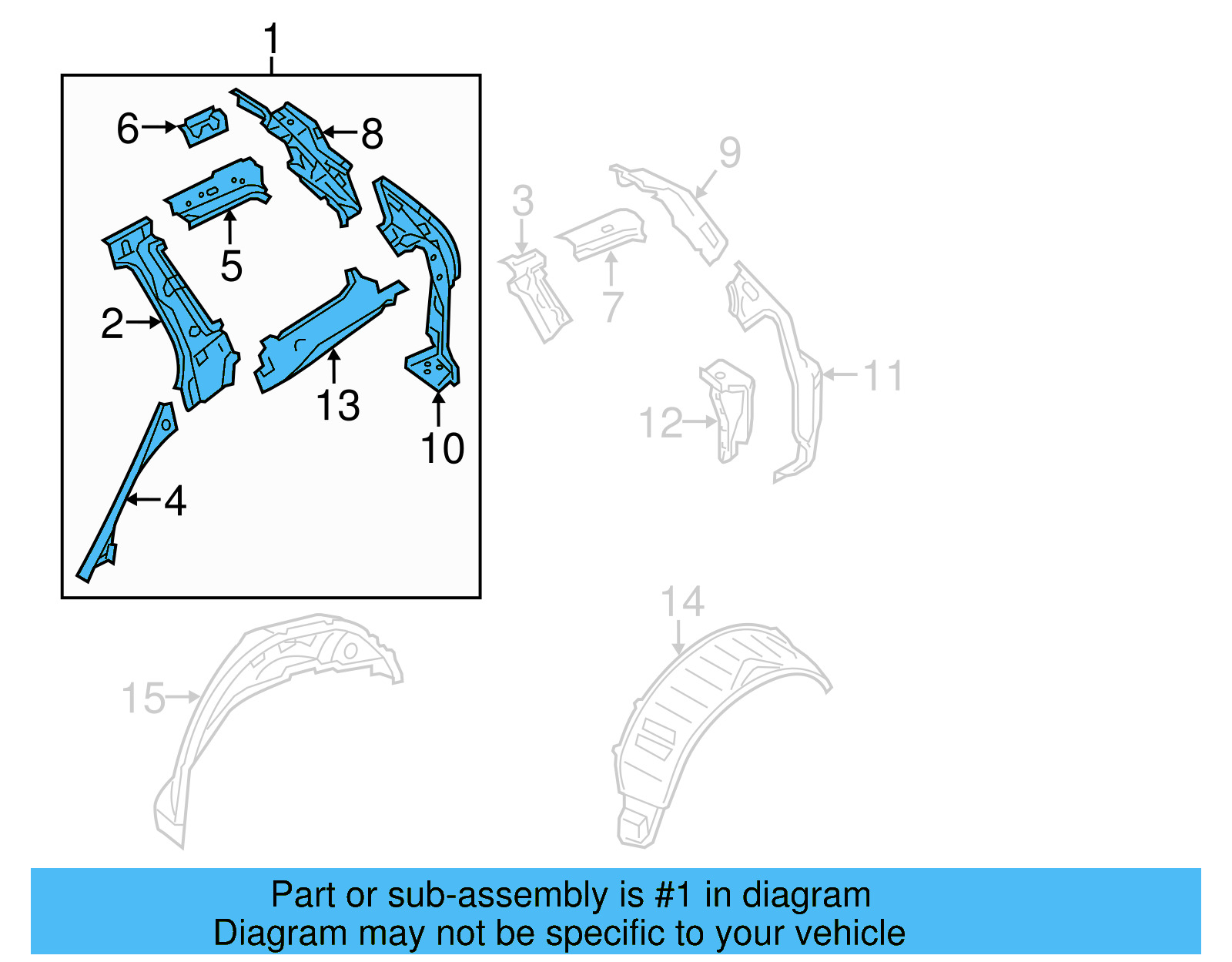 Inner Panel Assembly 7P6-809-403 - View 5