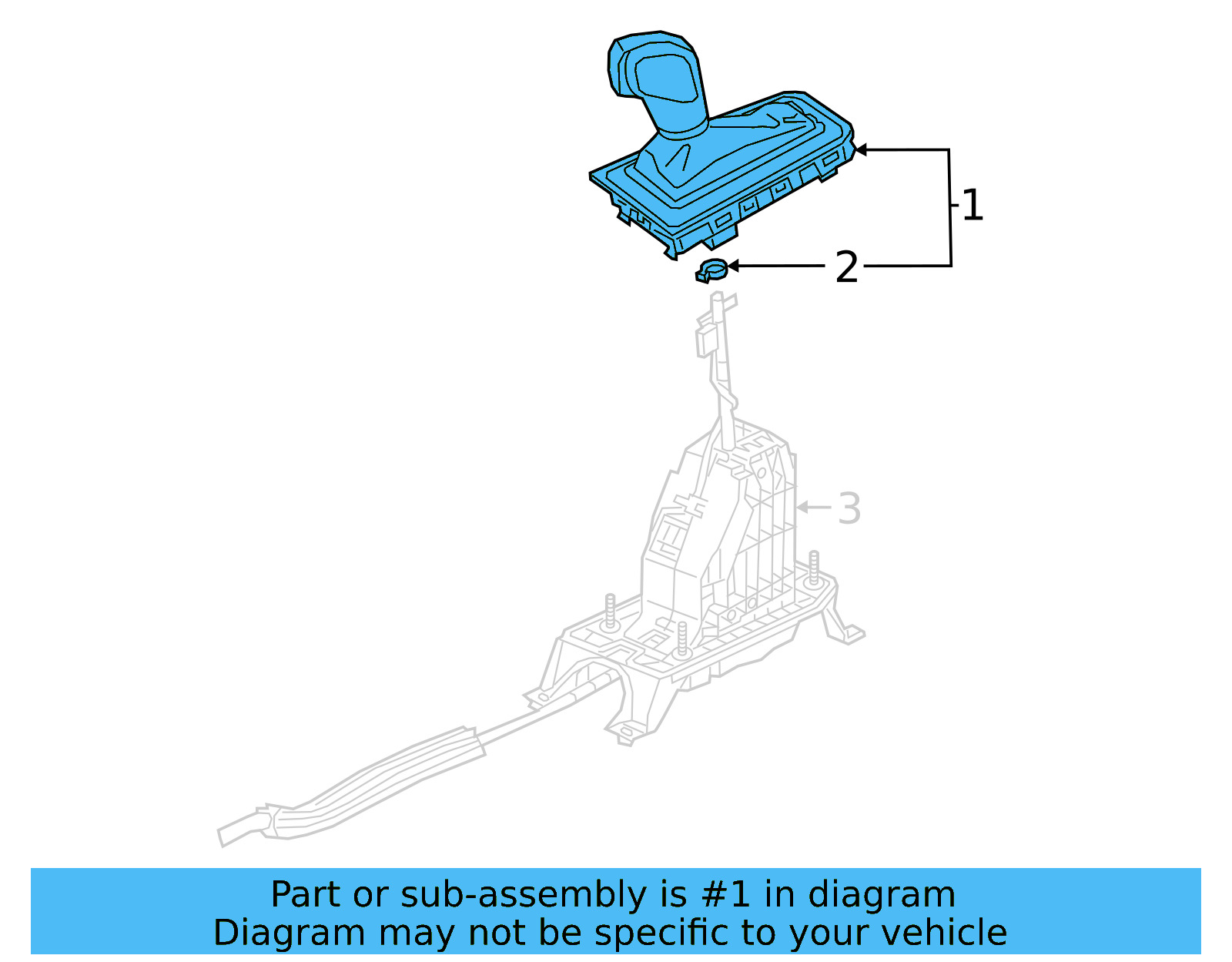 Shift Knob 3G1-713-203-S-XQA - View 3