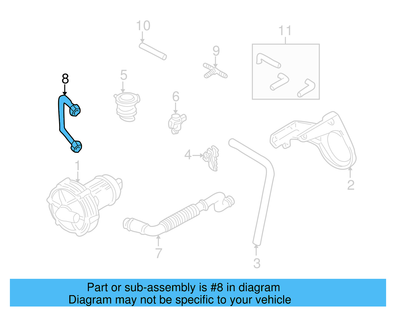 Intake Pipe 1H0-131-128-A - View 6