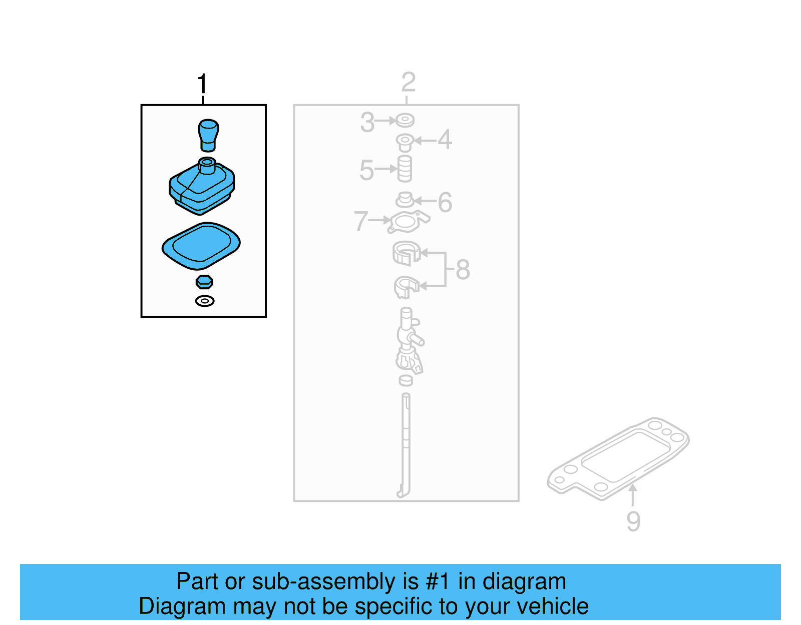 Shift Knob 1K0-711-113-CL-UZD - View 5