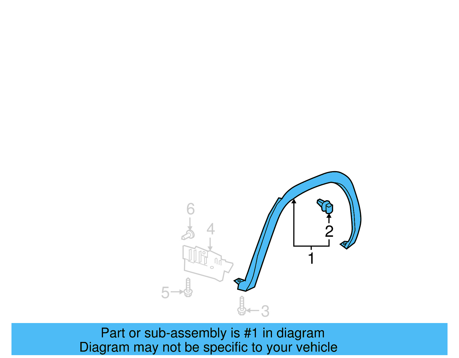 Wheel Opening Molding 3CN-853-818-B-9B9 - View 3
