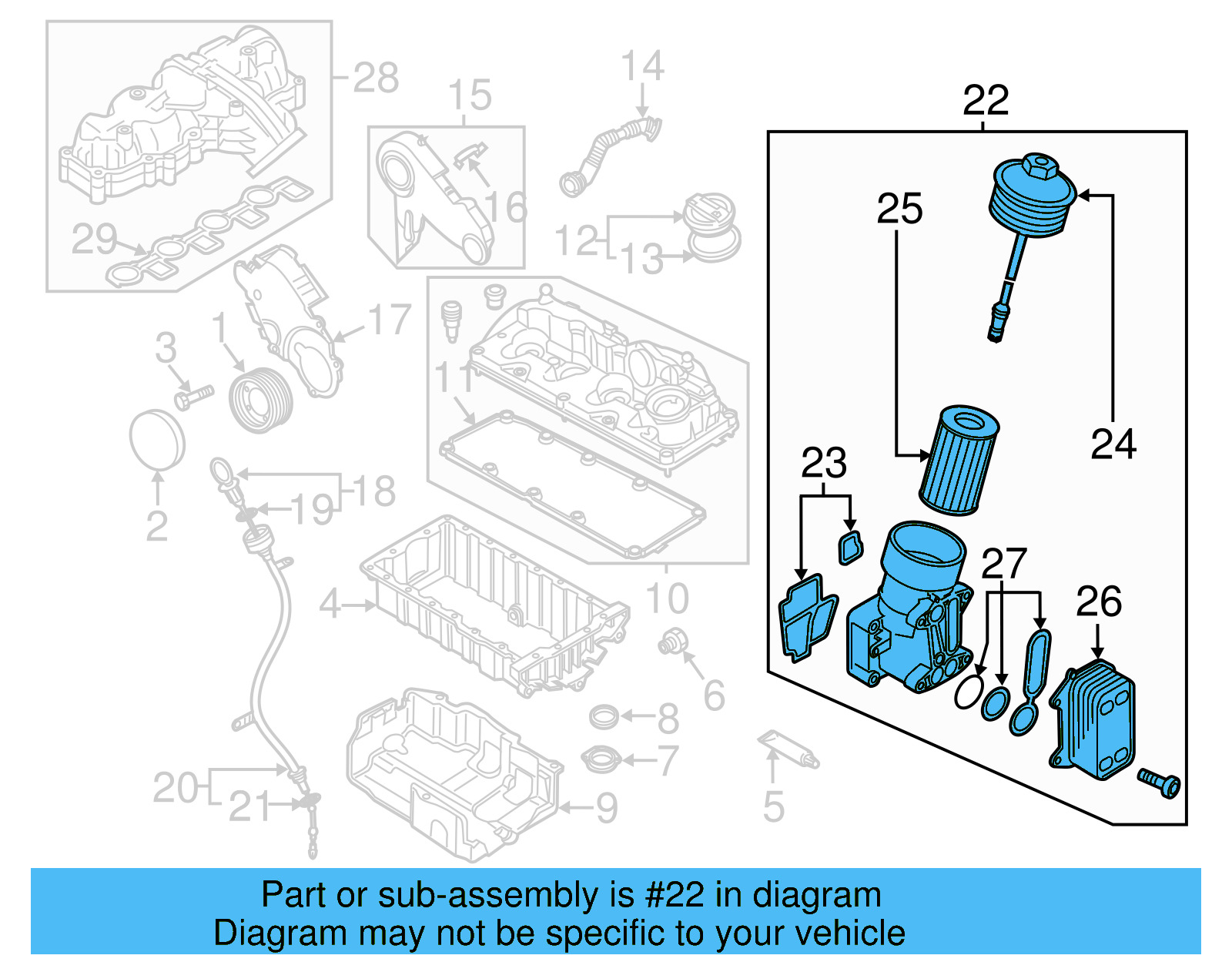 Oil Filter Housing 03L-115-389-H - View 7