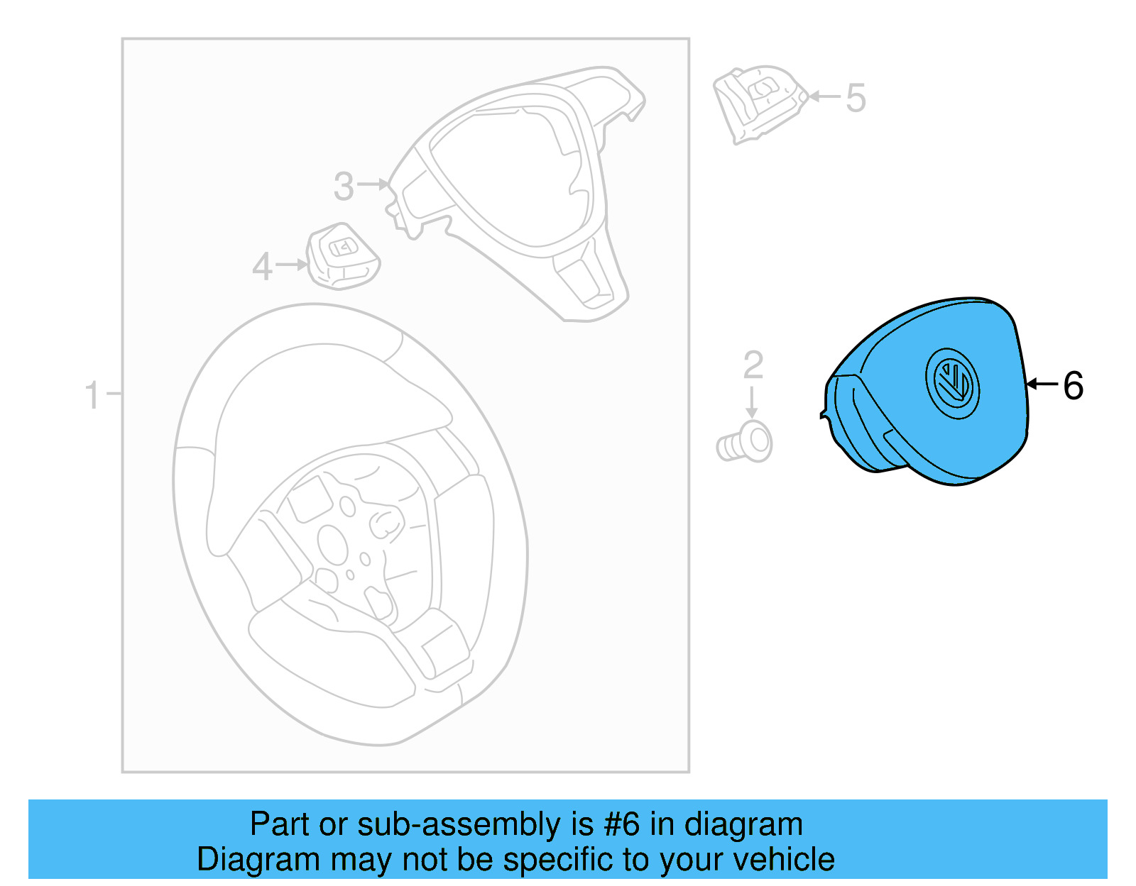 Driver Inflator Module 5GM-880-201-L-HVF - View 4