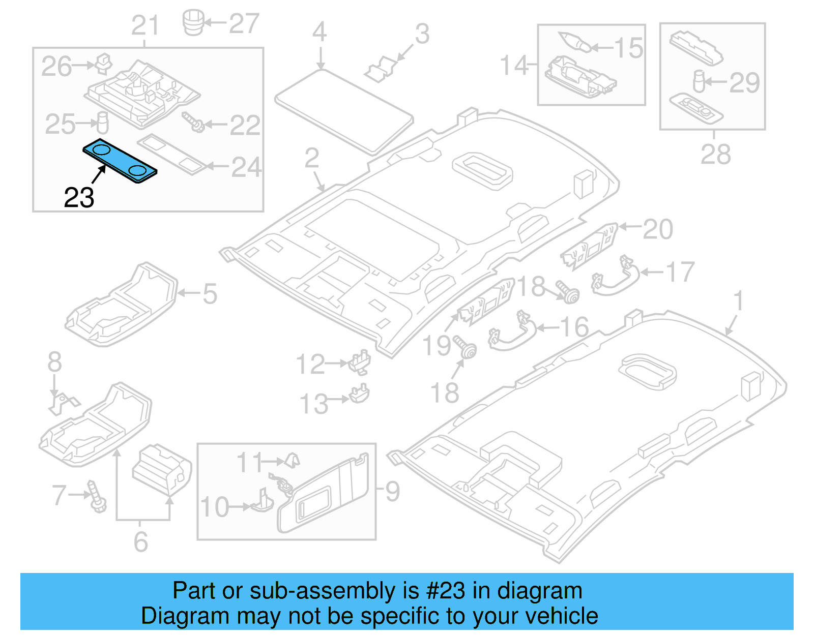 Map Light Lens 1K0-947-125-H - View 28