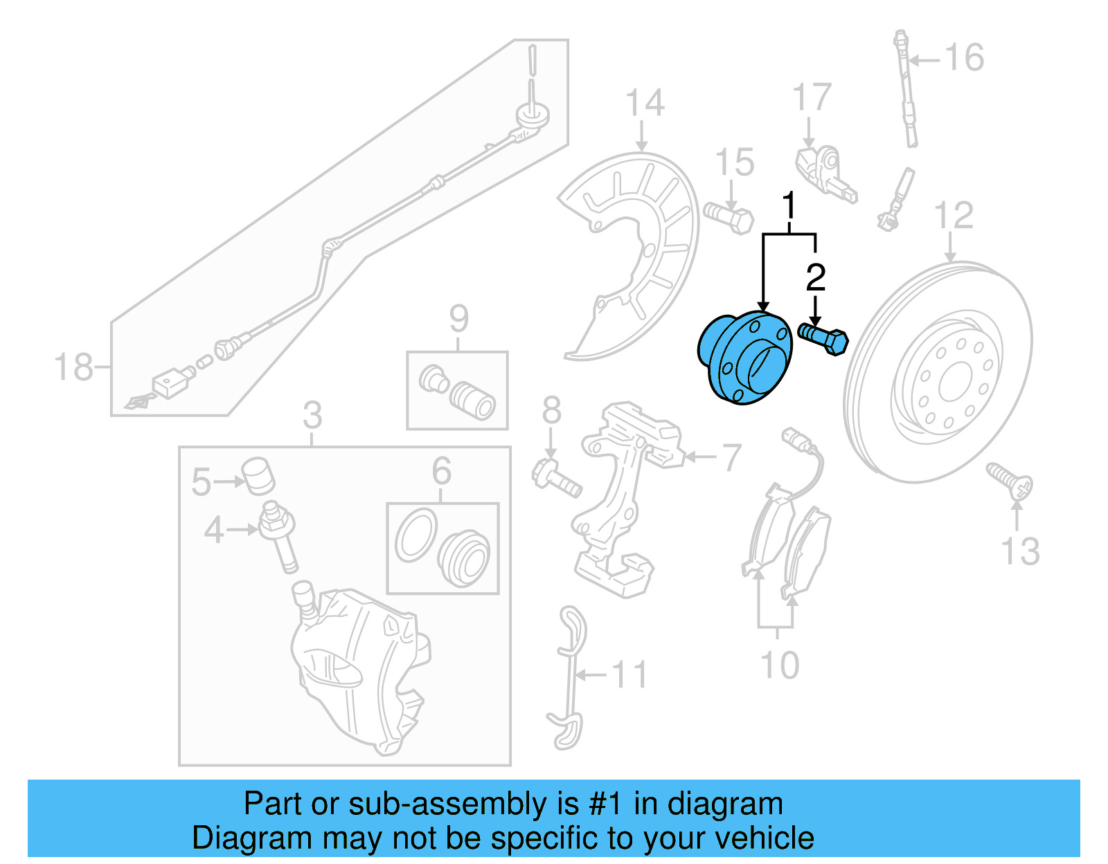 Wheel Bearing And Hub Assembly 5K0-498-621-A - View 6