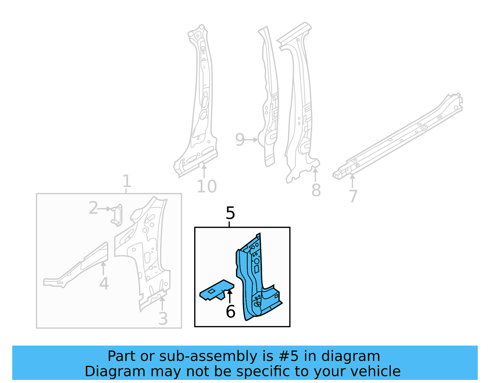 Hinge Pillar Reinforced 17A-809-204 - View 11