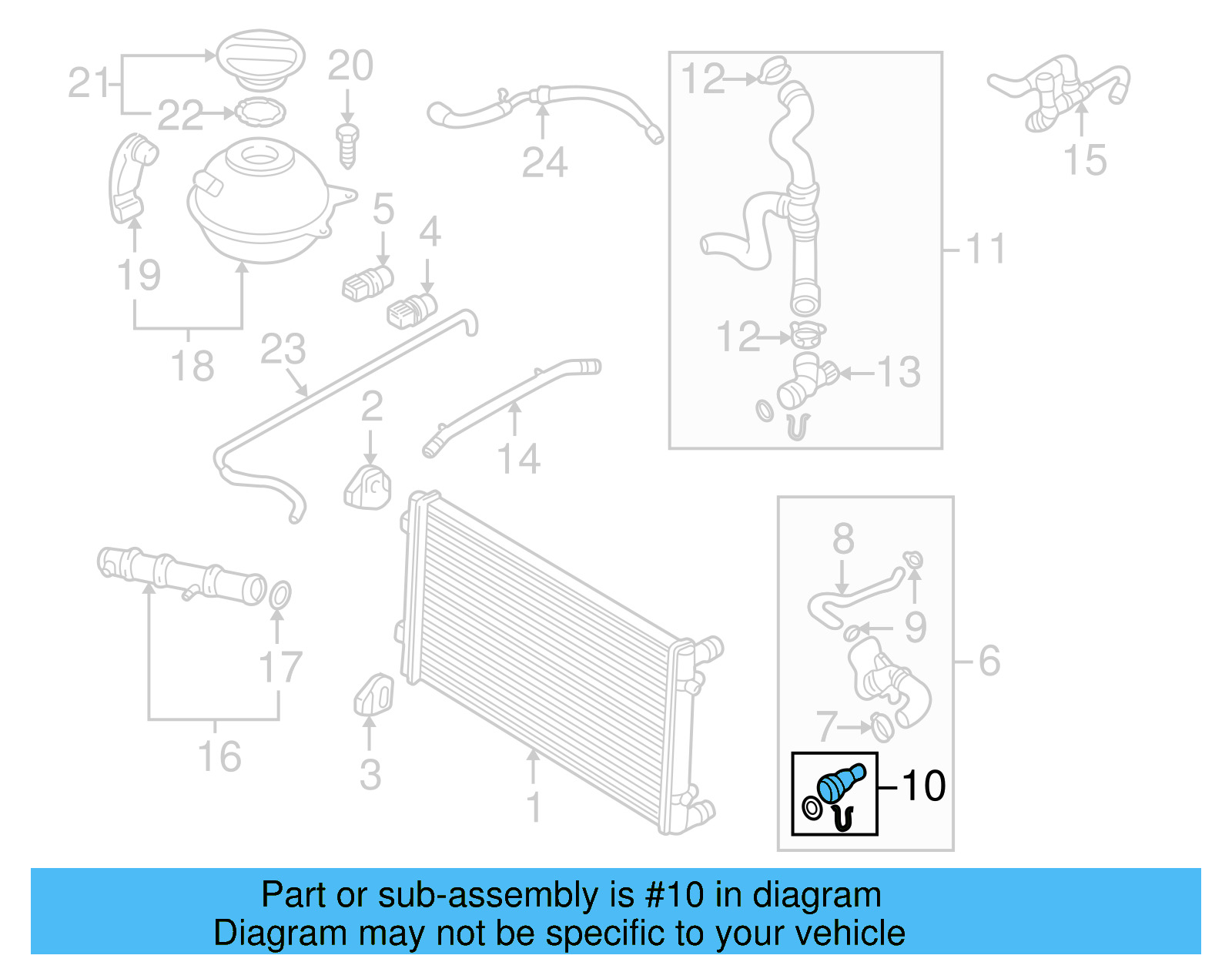 Upper Coupling 3B0-122-291-C - View 53