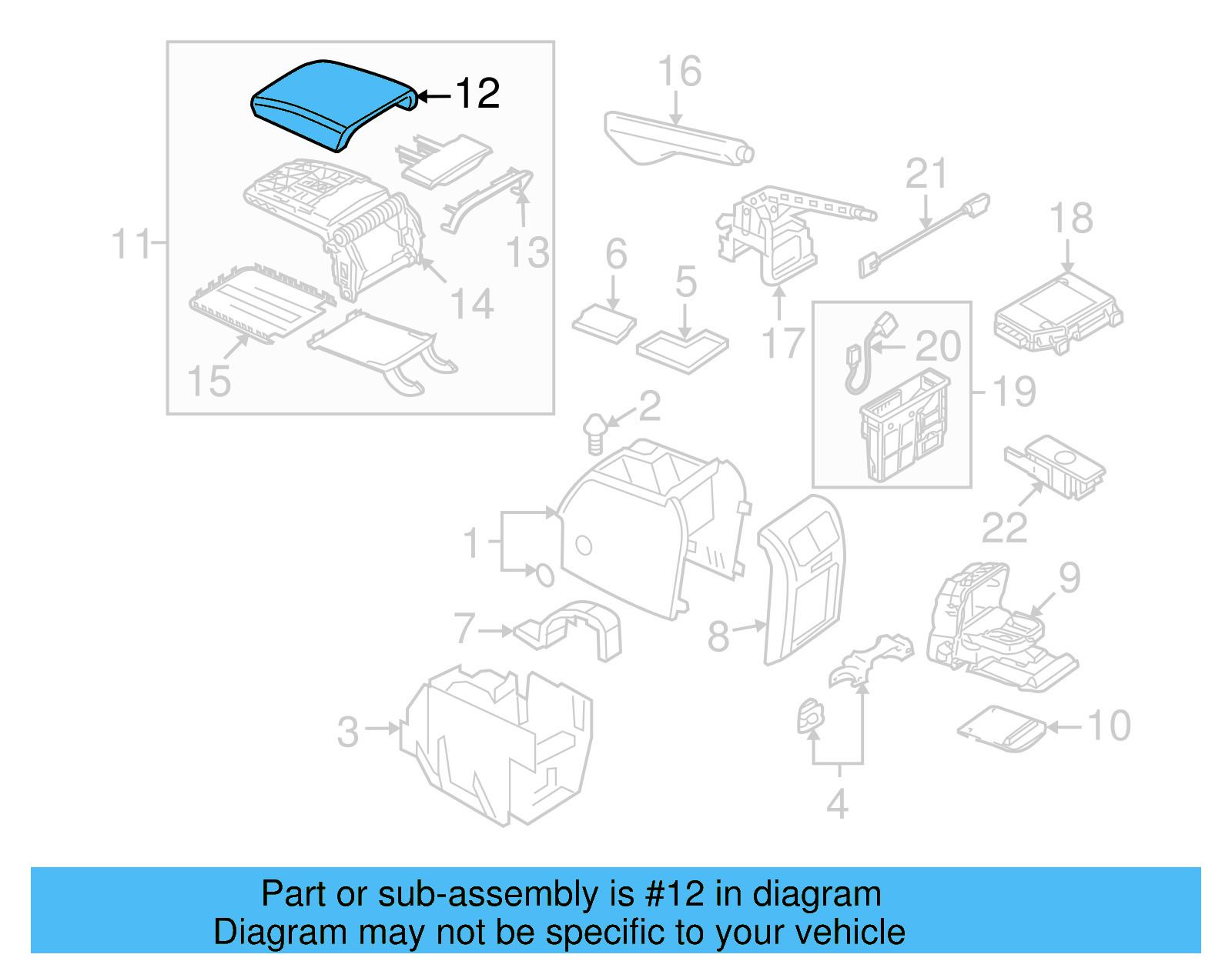 Armrest Pad 1K0-864-207-E-YYS - View 8