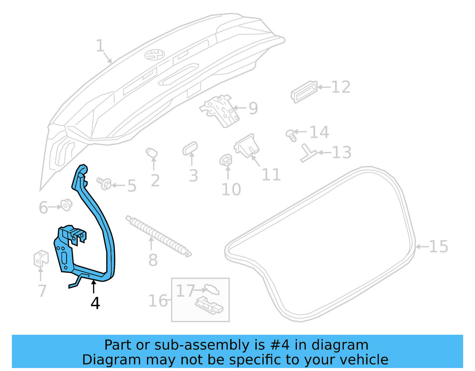 Deck Lid Hinge 17A-827-301 - View 4