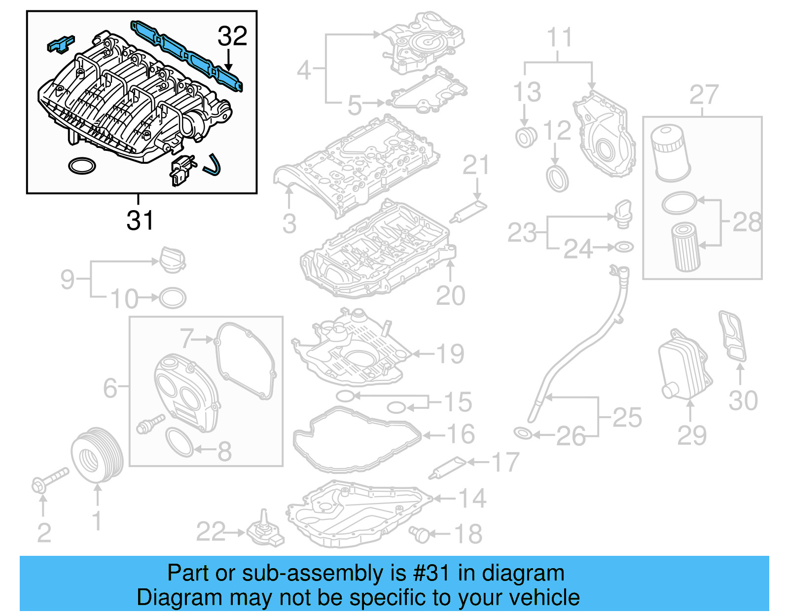 Engine Intake Manifold 06L-133-201-FT